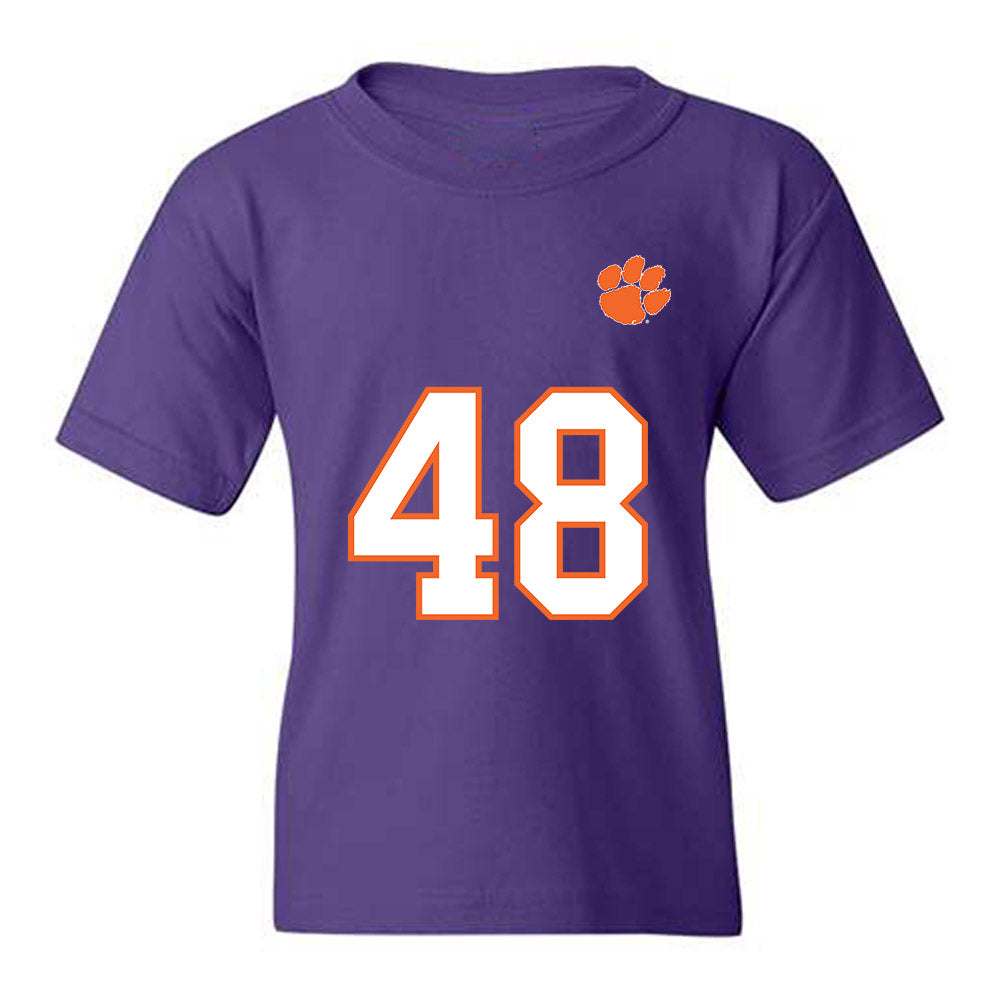 Clemson - NCAA Football : Charlie Reed - Replica Shersey Youth T-Shirt-0