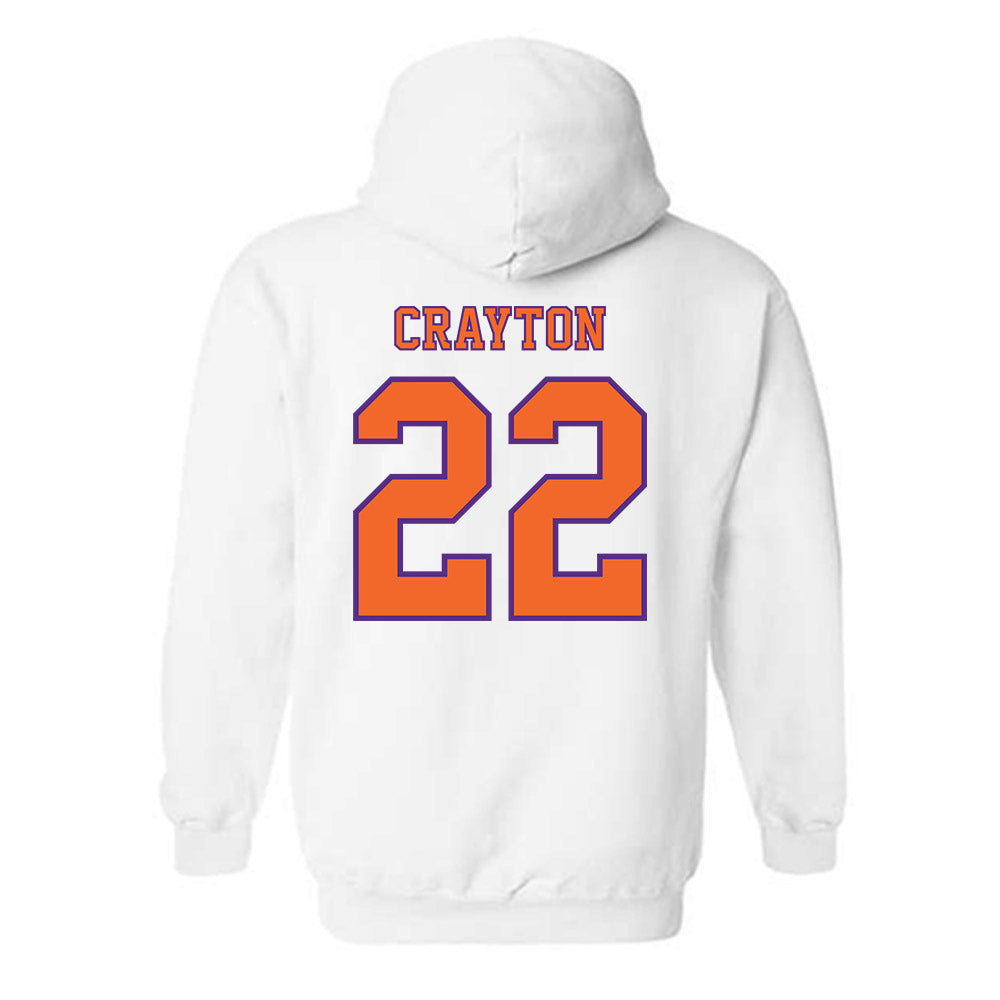 Clemson - NCAA Football : Dee Crayton - Replica Shersey Hooded Sweatshirt-1