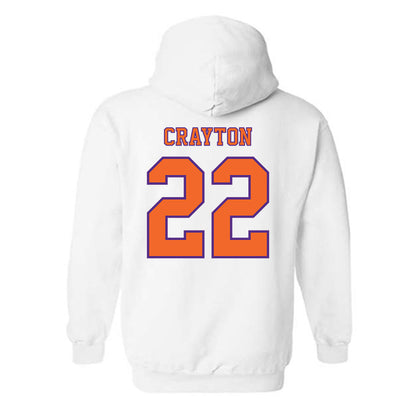 Clemson - NCAA Football : Dee Crayton - Replica Shersey Hooded Sweatshirt-1
