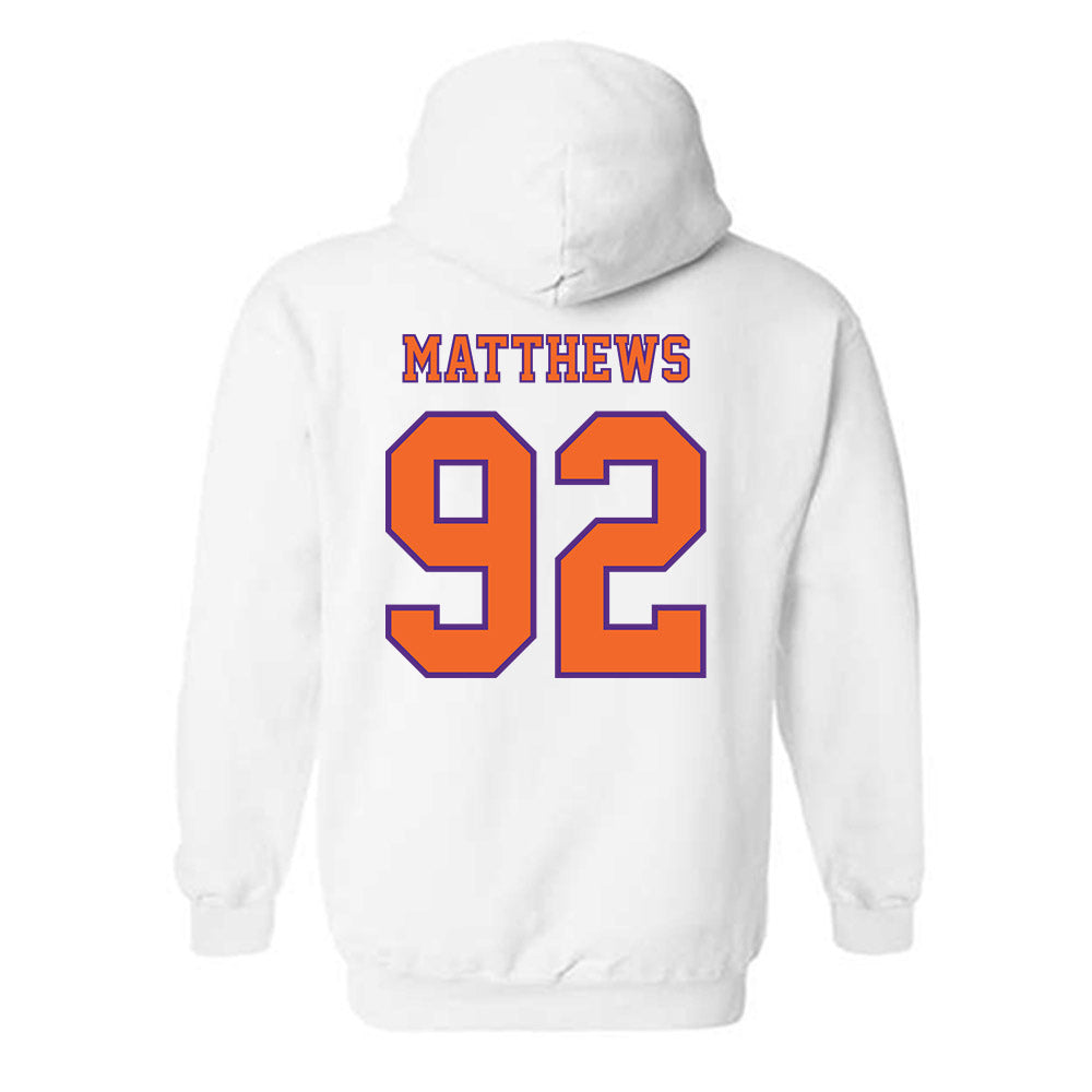 Clemson - NCAA Football : Levi Matthews - Replica Shersey Hooded Sweatshirt-1