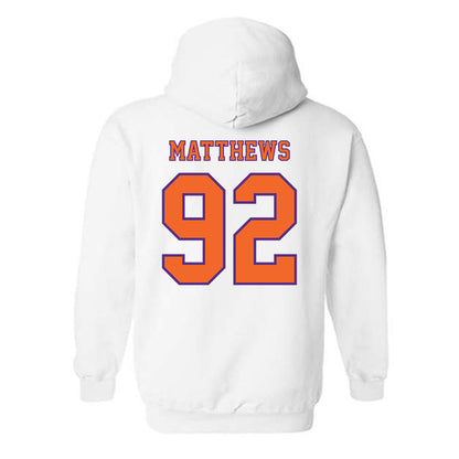 Clemson - NCAA Football : Levi Matthews - Replica Shersey Hooded Sweatshirt-1