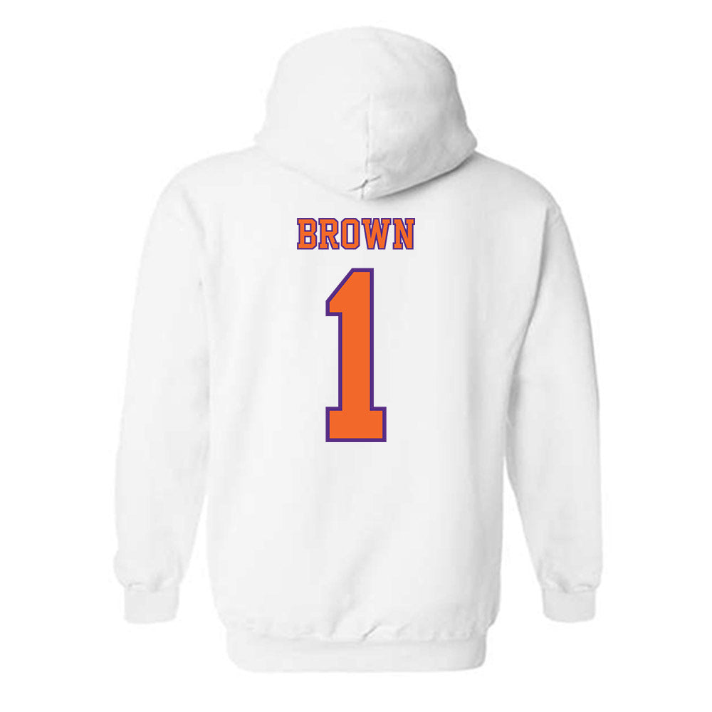 Clemson - NCAA Football : Max Brown - Replica Shersey Hooded Sweatshirt-1