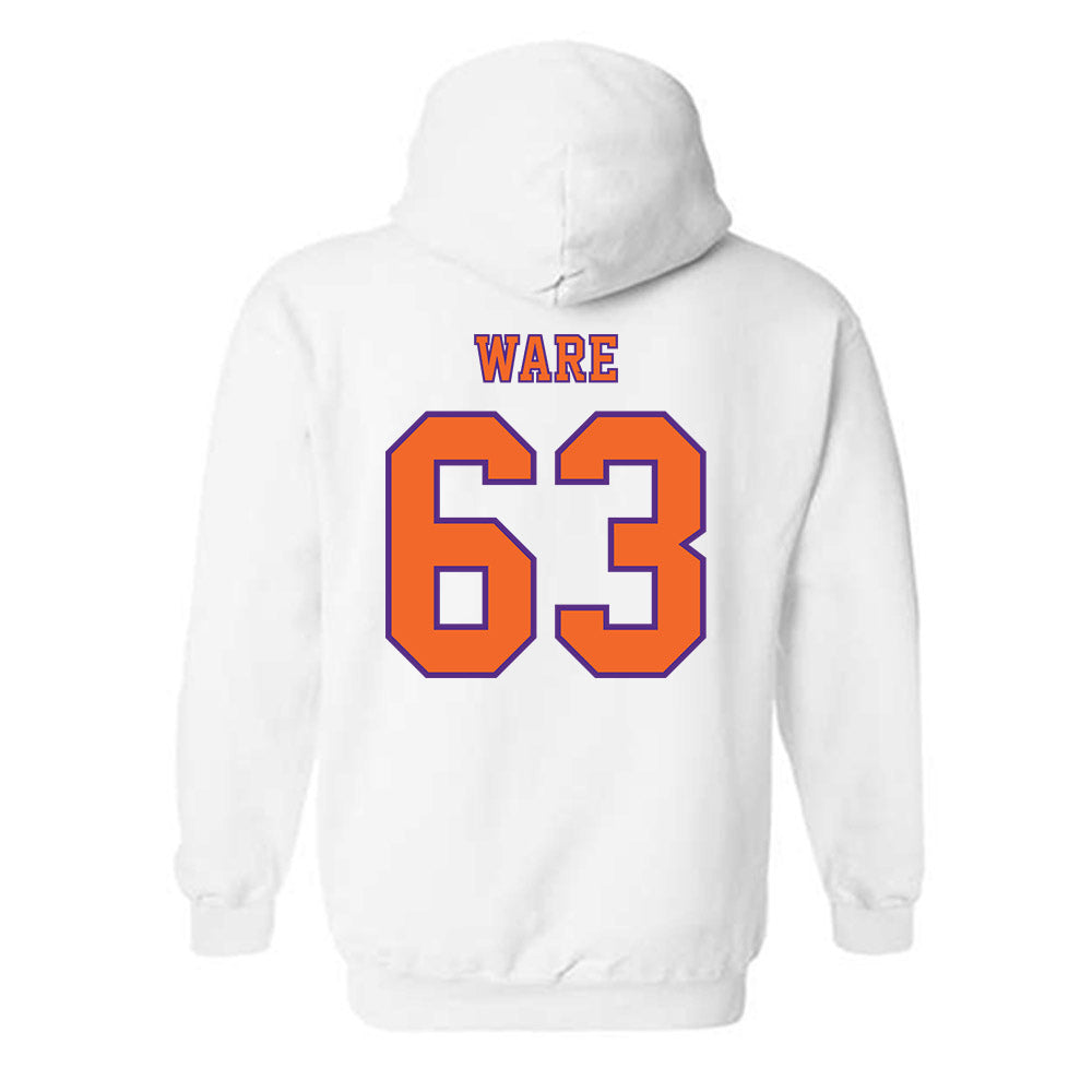 Clemson - NCAA Football : Easton Ware - Replica Shersey Hooded Sweatshirt-1
