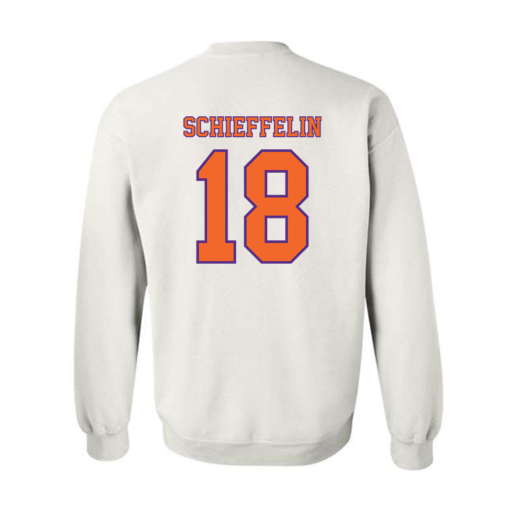 Clemson - NCAA Football : Ian Schieffelin - Replica Shersey Crewneck Sweatshirt-1