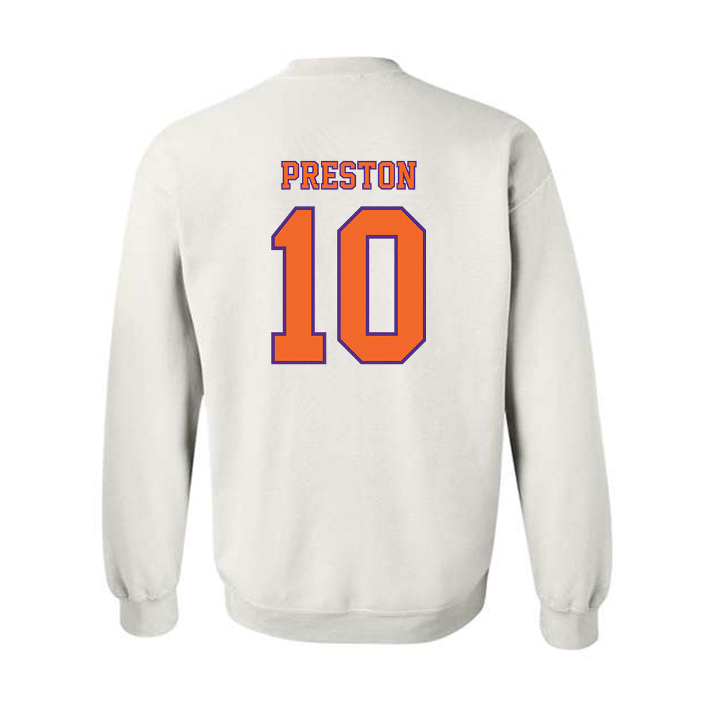Clemson - NCAA Football : juju preston - Replica Shersey Crewneck Sweatshirt-1