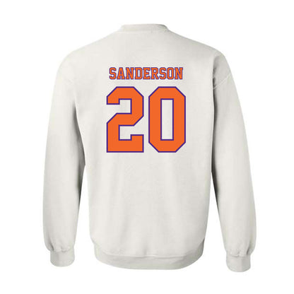 Clemson - NCAA Football : Clark Sanderson - Replica Shersey Crewneck Sweatshirt-1