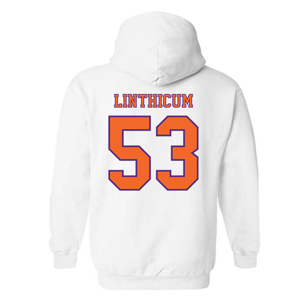 Clemson - NCAA Football : Ryan Linthicum - Replica Shersey Hooded Sweatshirt-1
