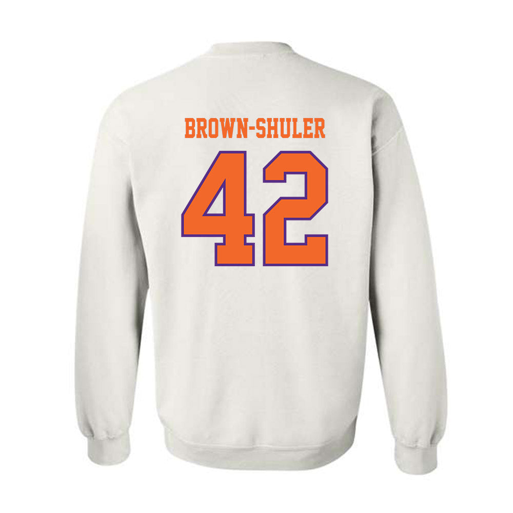 Clemson - NCAA Football : Hevin Brown-Shuler - Replica Shersey Crewneck Sweatshirt-1