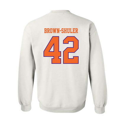 Clemson - NCAA Football : Hevin Brown-Shuler - Replica Shersey Crewneck Sweatshirt-1