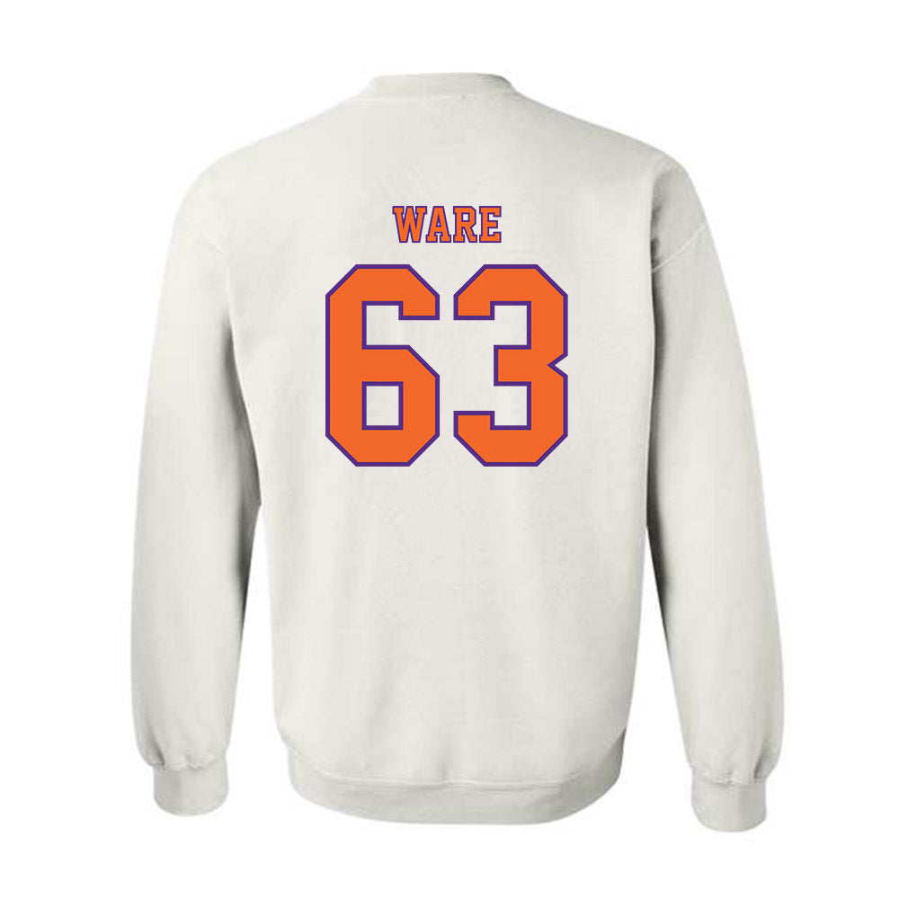 Clemson - NCAA Football : Easton Ware - Replica Shersey Crewneck Sweatshirt-1