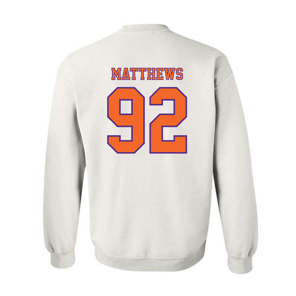 Clemson - NCAA Football : Levi Matthews - Replica Shersey Crewneck Sweatshirt-1