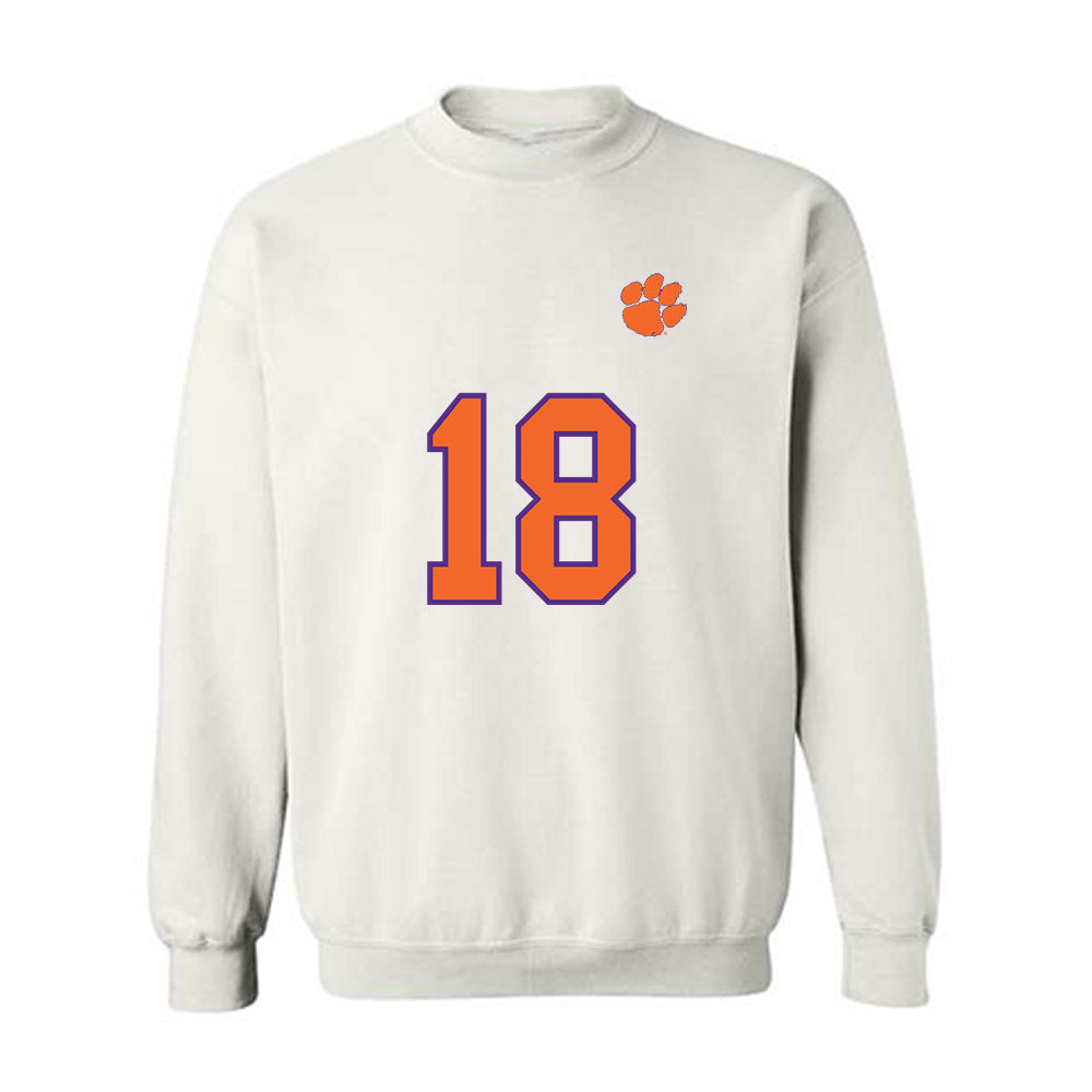 Clemson - NCAA Football : Ian Schieffelin - Replica Shersey Crewneck Sweatshirt-0
