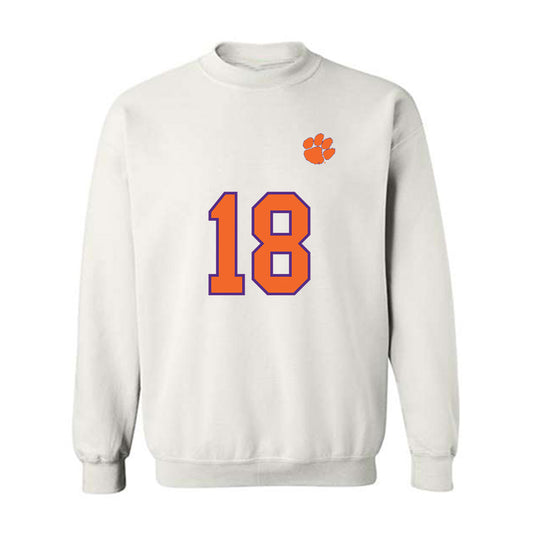 Clemson - NCAA Football : Ian Schieffelin - Replica Shersey Crewneck Sweatshirt-0