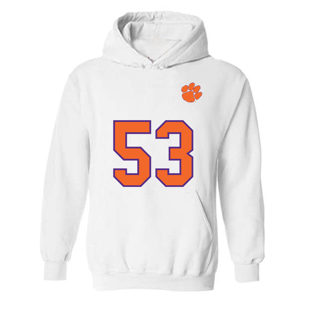 Clemson - NCAA Football : Ryan Linthicum - Replica Shersey Hooded Sweatshirt-0