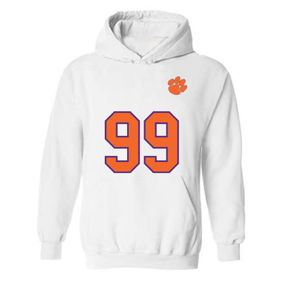 Clemson - NCAA Football : Hunter Helms - Replica Shersey Hooded Sweatshirt-0