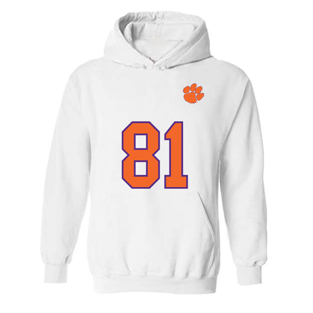 Clemson - NCAA Football : Nolan Hauser - Replica Shersey Hooded Sweatshirt-0