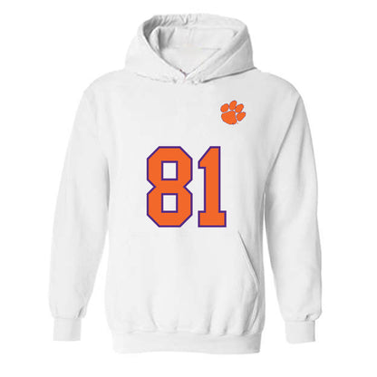 Clemson - NCAA Football : Nolan Hauser - Replica Shersey Hooded Sweatshirt-0
