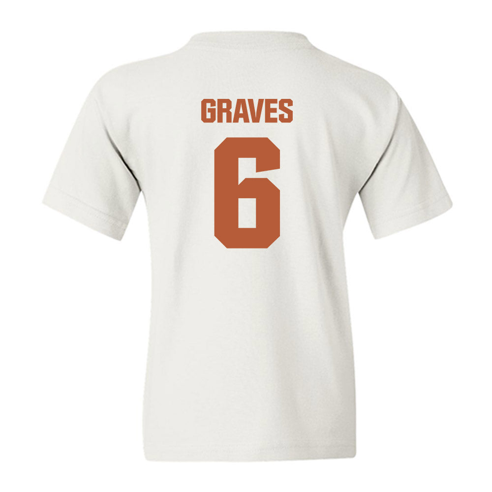 Texas - NCAA Women's Basketball : Sarah Graves - Classic Shersey Youth T-Shirt-1