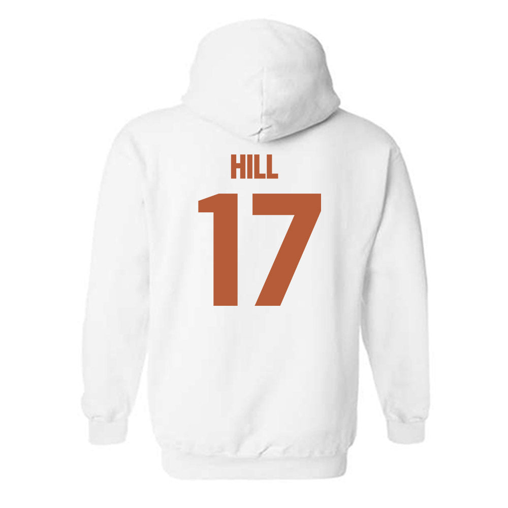 Texas - NCAA Baseball : Will Hill - Classic Shersey Hooded Sweatshirt-1