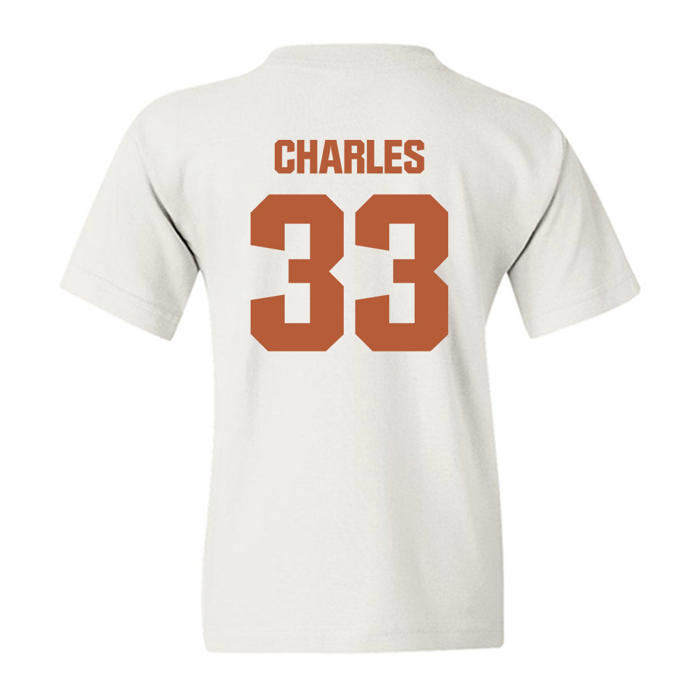 Texas - NCAA Football : Myron Charles - Classic Shersey Youth T-Shirt-1