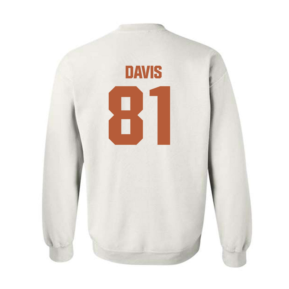 Texas - NCAA Football : Juan Davis - Classic Shersey Crewneck Sweatshirt-1