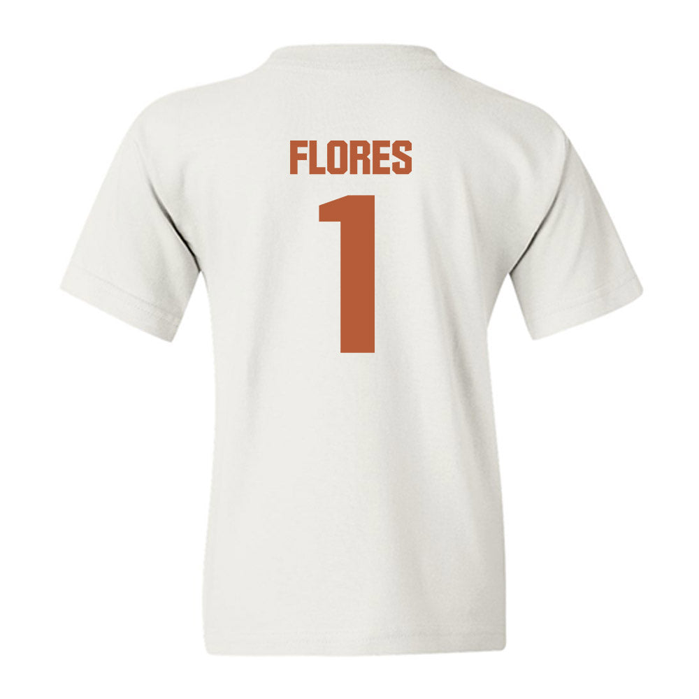 Texas - NCAA Baseball : Jalin Flores - Youth T-Shirt-1