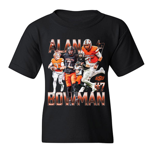 Oklahoma State - NCAA Football : Alan Bowman - Player Collage Youth T-Shirt