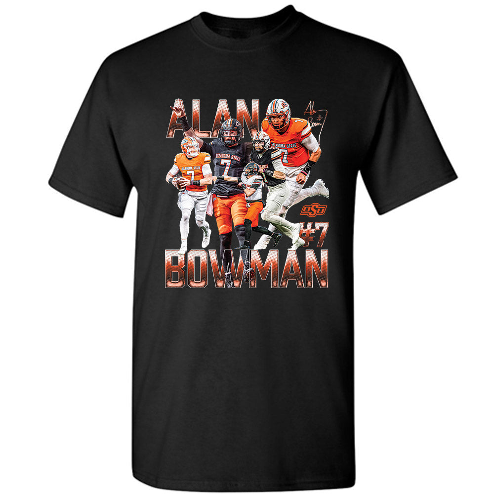 Oklahoma State - NCAA Football : Alan Bowman - Player Collage T-Shirt