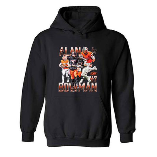 Oklahoma State - NCAA Football : Alan Bowman - Player Collage Hooded Sweatshirt