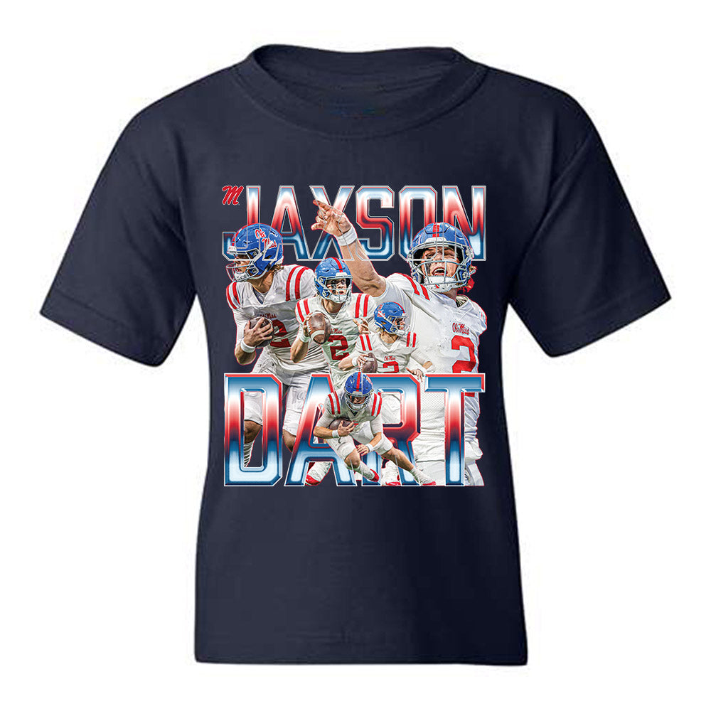 Ole Miss - NCAA Football : Jaxson Dart - Youth T-Shirt-0