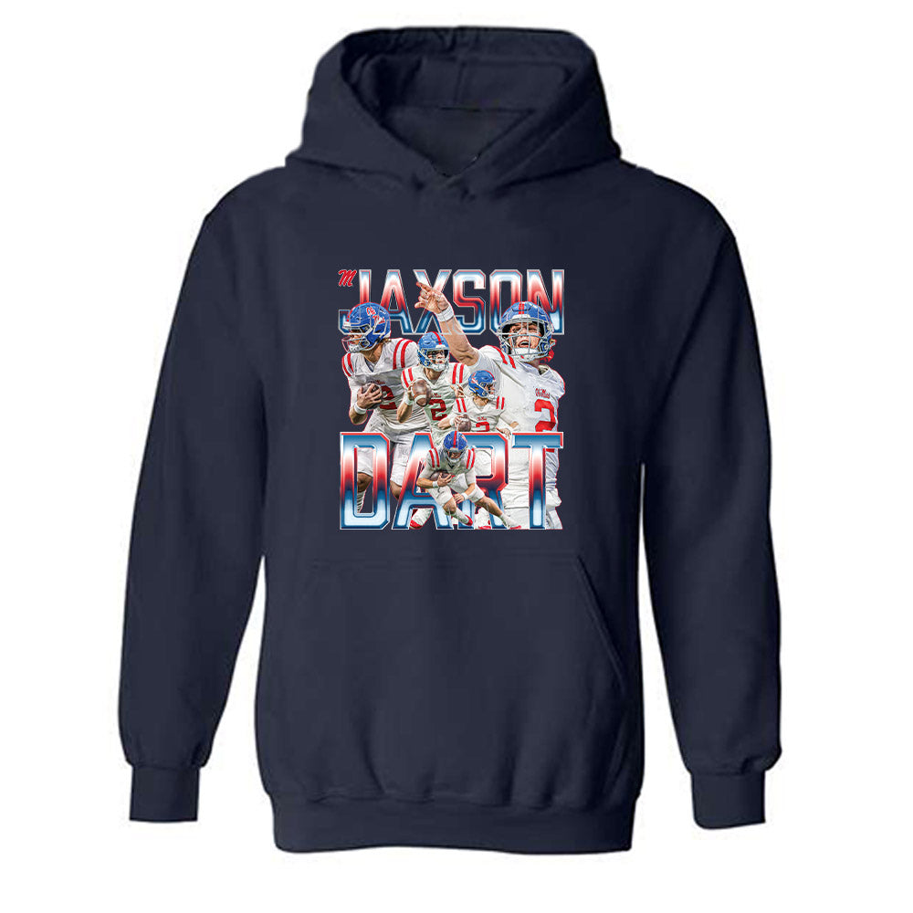 Ole Miss - NCAA Football : Jaxson Dart - Player Collage Hooded Sweatshirt-0