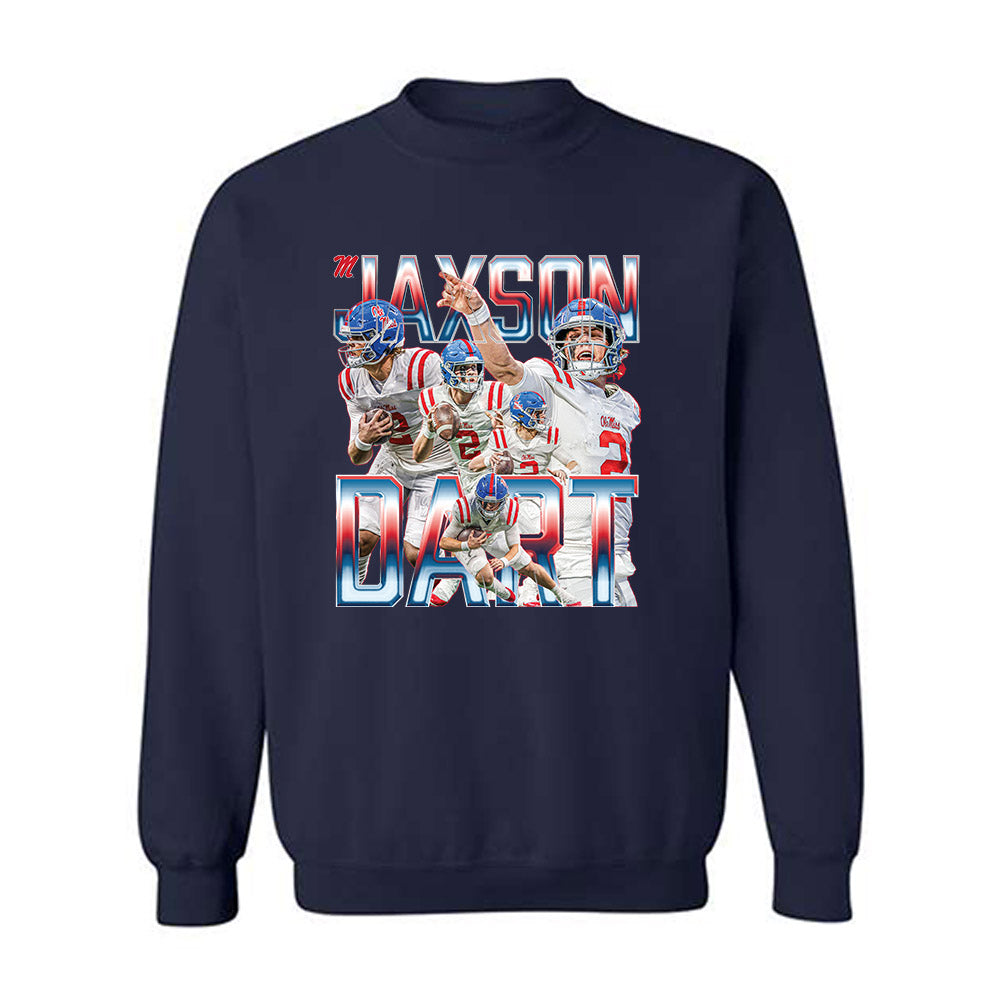 Ole Miss - NCAA Football : Jaxson Dart - Crewneck Sweatshirt-0