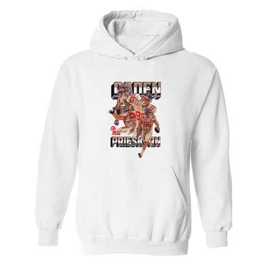 Ole Miss - NCAA Football : Caden Prieskorn - Player Collage Hooded Sweatshirt