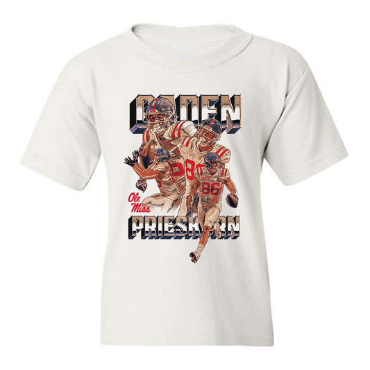 Ole Miss - NCAA Football : Caden Prieskorn - Youth T-Shirt