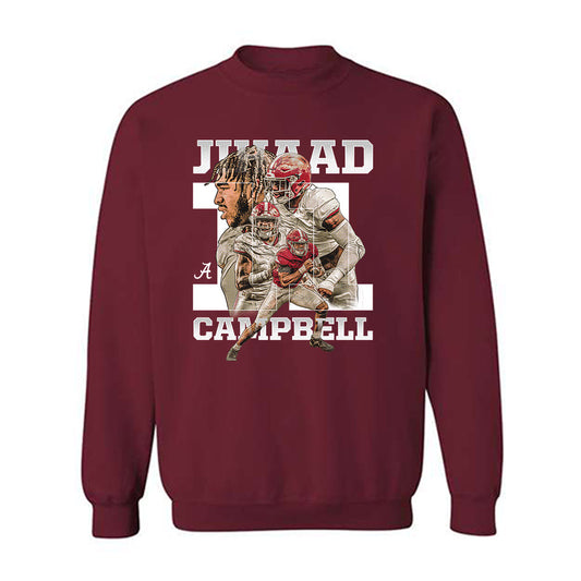 Alabama - NCAA Football : Jihaad Campbell - Player Collage Crewneck Sweatshirt