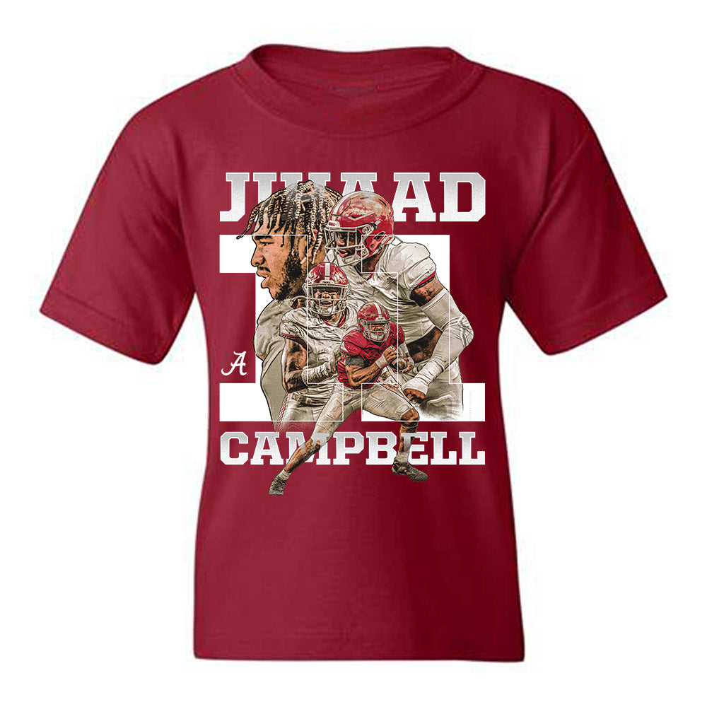 Alabama - NCAA Football : Jihaad Campbell - Player Collage Youth T-Shirt