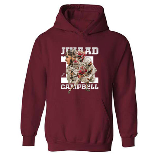 Alabama - NCAA Football : Jihaad Campbell - Player Collage Hooded Sweatshirt