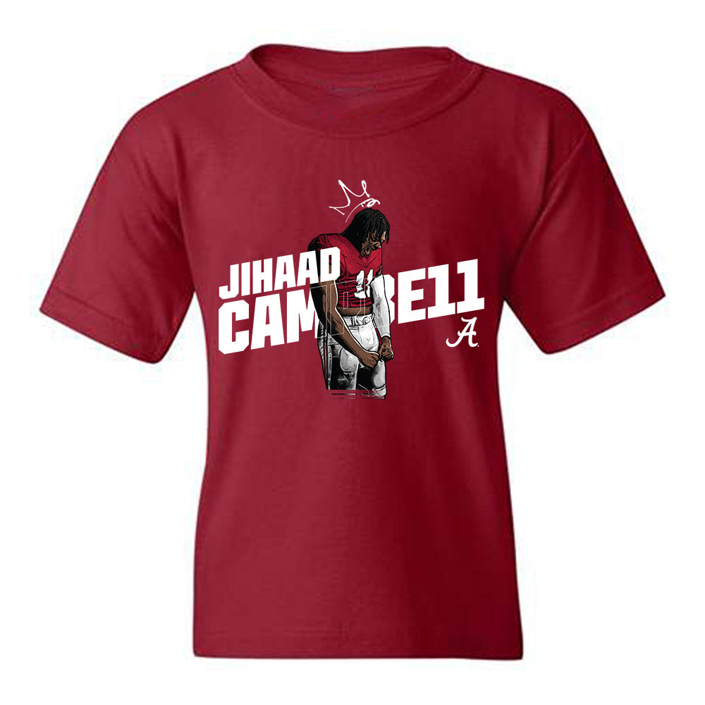 Alabama - NCAA Football : Jihaad Campbell - Individual Caricature Youth T-Shirt