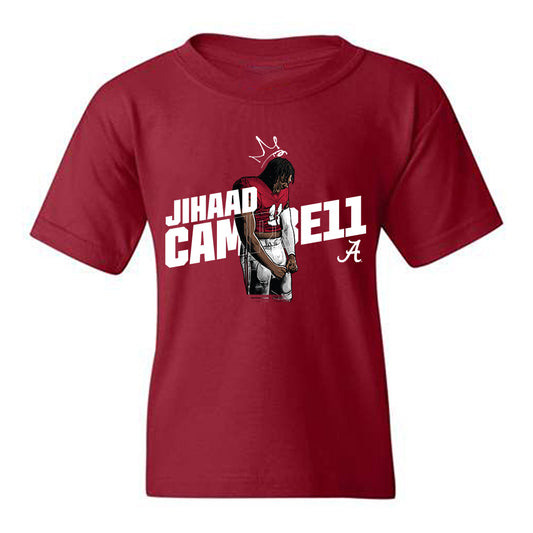 Alabama - NCAA Football : Jihaad Campbell - Individual Caricature Youth T-Shirt