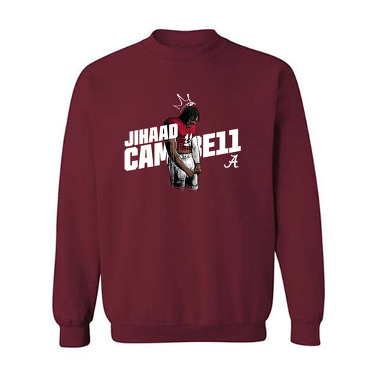 Alabama - NCAA Football : Jihaad Campbell - Individual Caricature Crewneck Sweatshirt