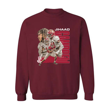 Alabama - NCAA Football : Jihaad Campbell - Player Collage Crewneck Sweatshirt