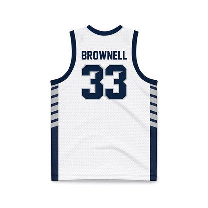 Samford - NCAA Men's Basketball : Jaden Brownell - 2024 White Basketball Jersey-1