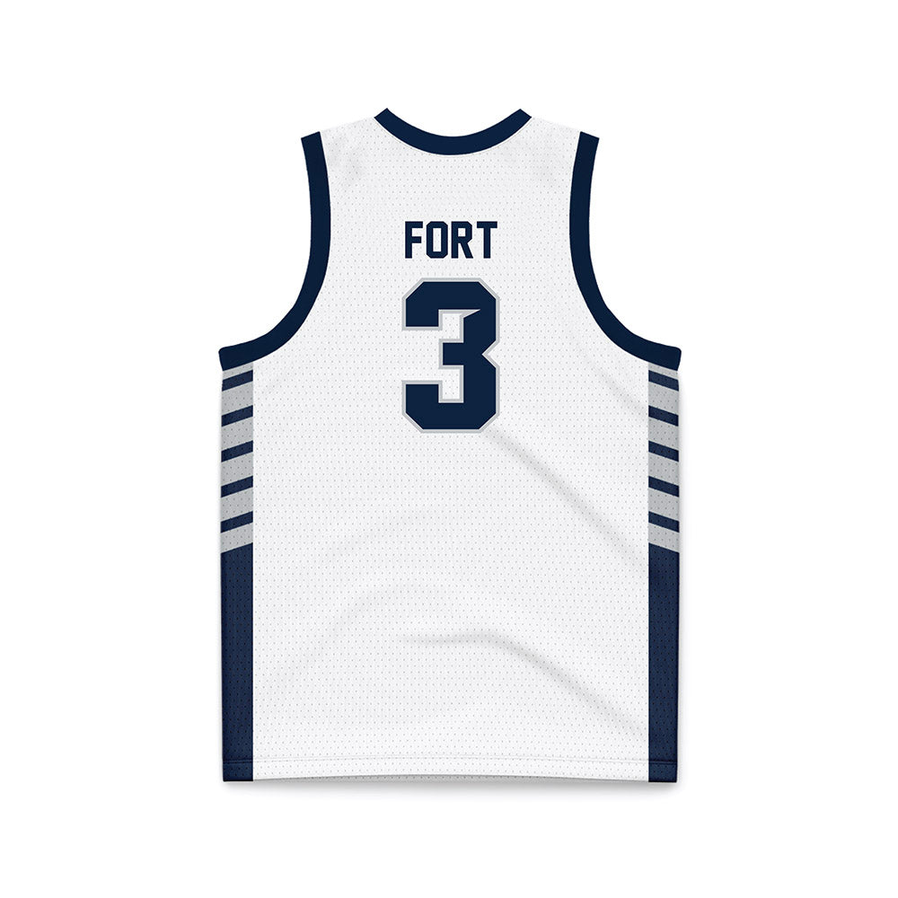 Samford - NCAA Men's Basketball : Trey Fort - 2024 White Basketball Jersey-1