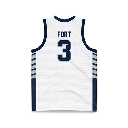 Samford - NCAA Men's Basketball : Trey Fort - 2024 White Basketball Jersey-1