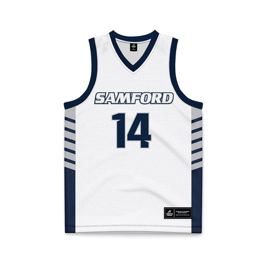 Samford - NCAA Men's Basketball : Brody Davis - 2024 White Basketball Jersey