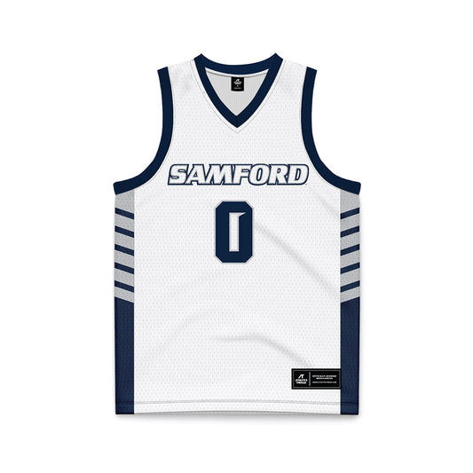 Samford - NCAA Men's Basketball : Isaiah Campbell-Finch - 2024 White Basketball Jersey-0