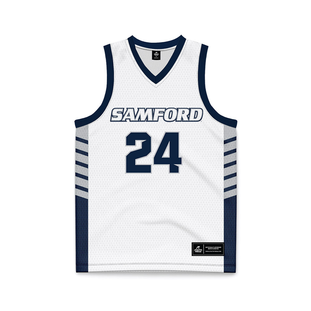 Samford - NCAA Men's Basketball : Brody Boyer - 2024 White Basketball Jersey