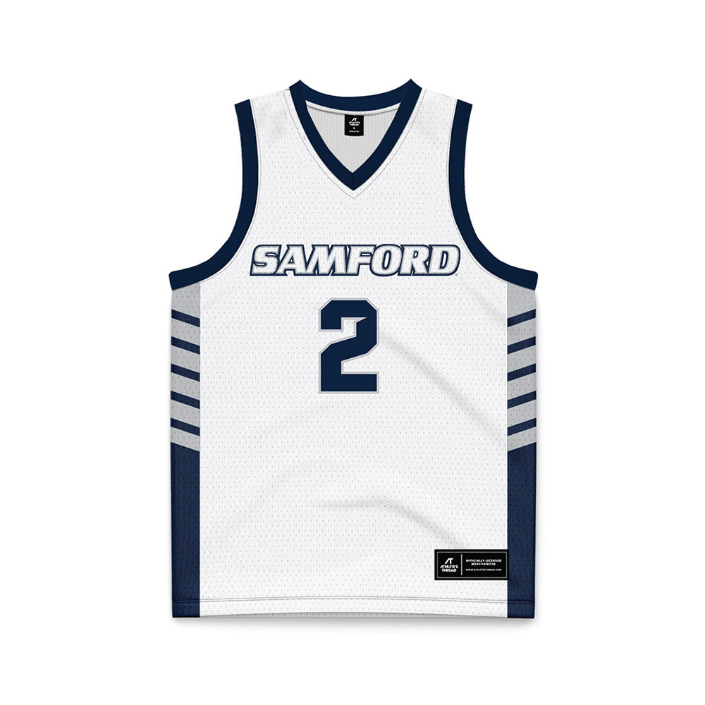 Samford - NCAA Men's Basketball : Lukas Walls - 2024 White Basketball Jersey