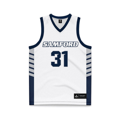 Samford - NCAA Men's Basketball : Joshua Hughes - 2024 White Basketball Jersey