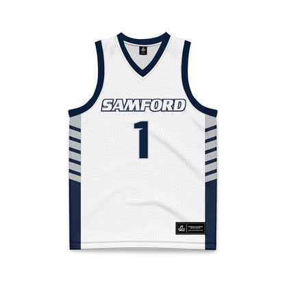 Samford - NCAA Men's Basketball : DaJion Humphrey - 2024 White Basketball Jersey-0
